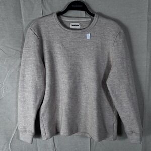 Taylor Stitch Mens Wool Blend Crewneck Sweater Oatmeal Heather Gray Size 42 L